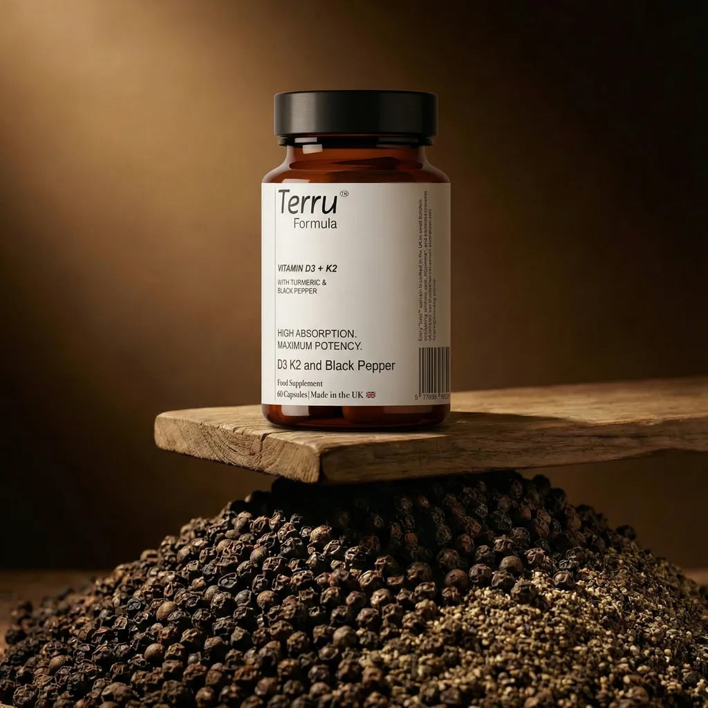 Terru Formula — High Absorption D3 + K2 + Turmeric + Piperine