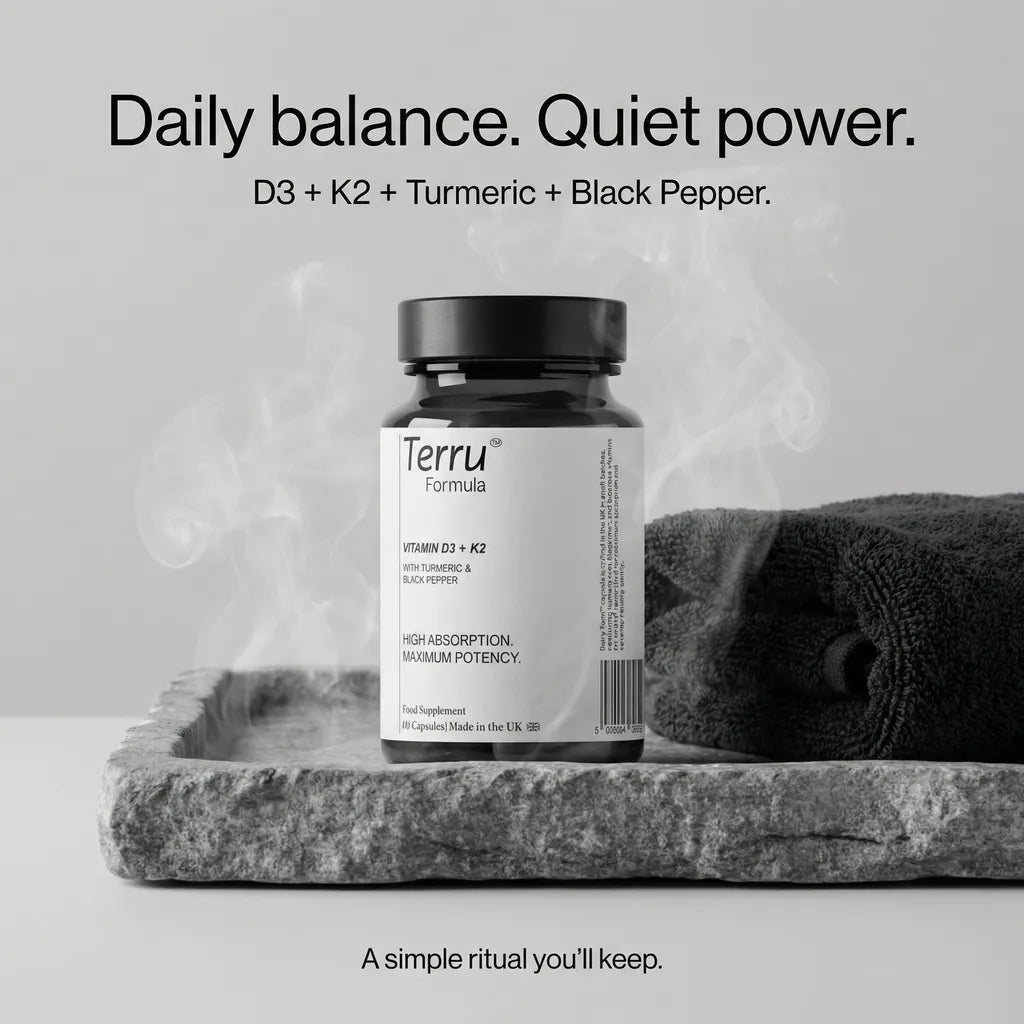 Terru Formula — High Absorption D3 + K2 + Turmeric + Piperine