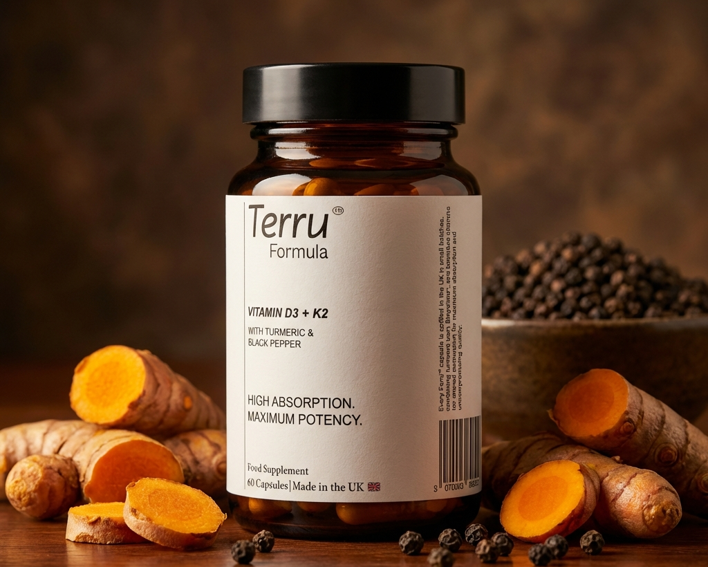 Terru Formula — High Absorption D3 + K2 + Turmeric + Piperine