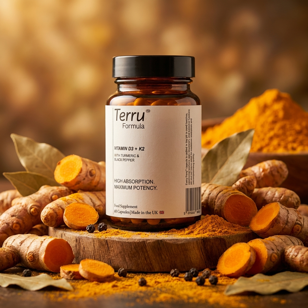 Terru Formula — High Absorption D3 + K2 + Turmeric + Piperine