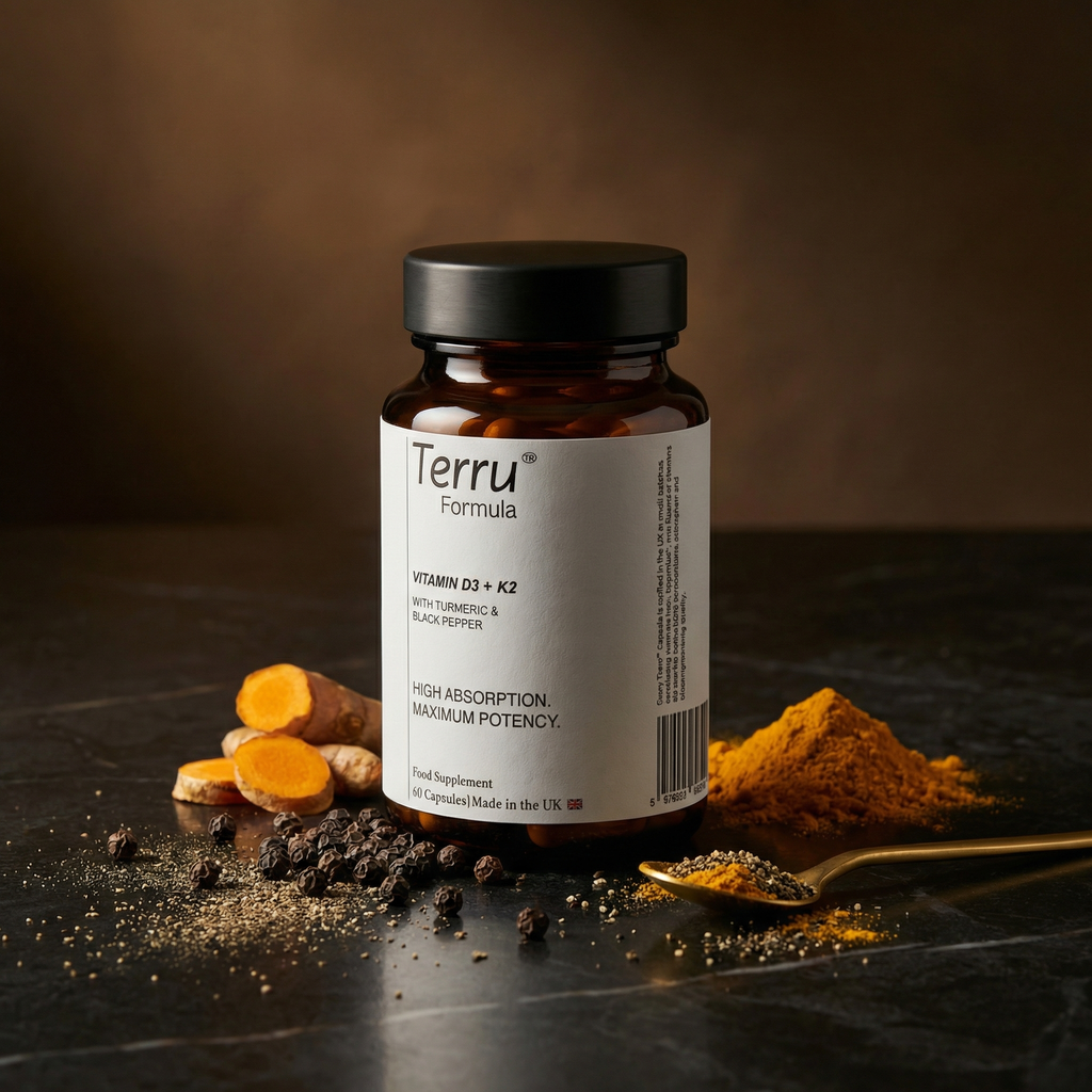 Terru Formula — High Absorption D3 + K2 + Turmeric + Piperine