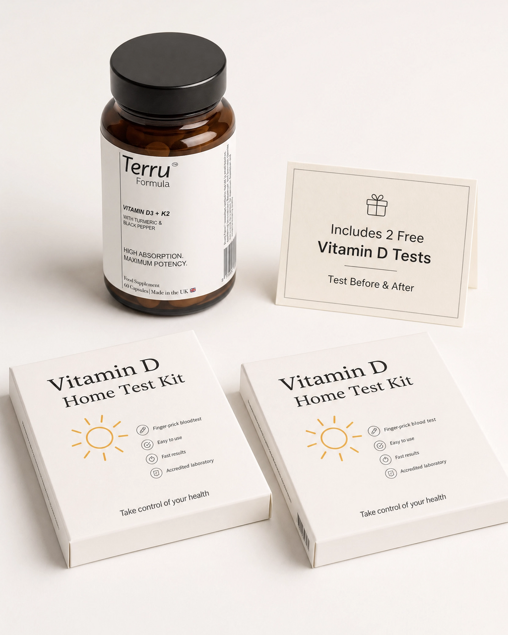 Terru Formula — High Absorption D3 + K2 + Turmeric + Piperine