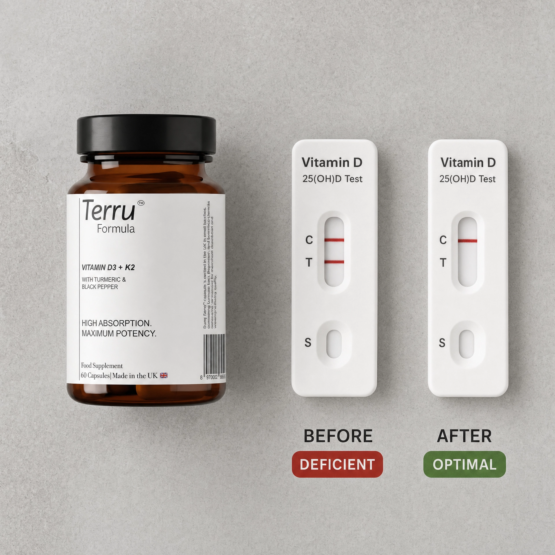 Terru Formula — High Absorption D3 + K2 + Turmeric + Piperine