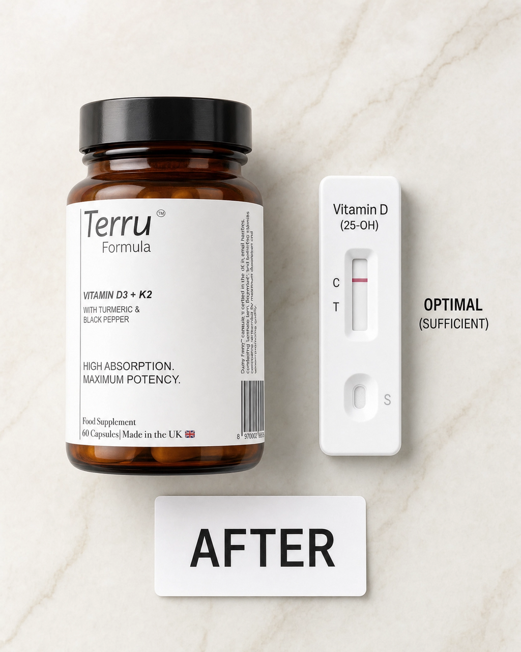 Terru Formula — High Absorption D3 + K2 + Turmeric + Piperine