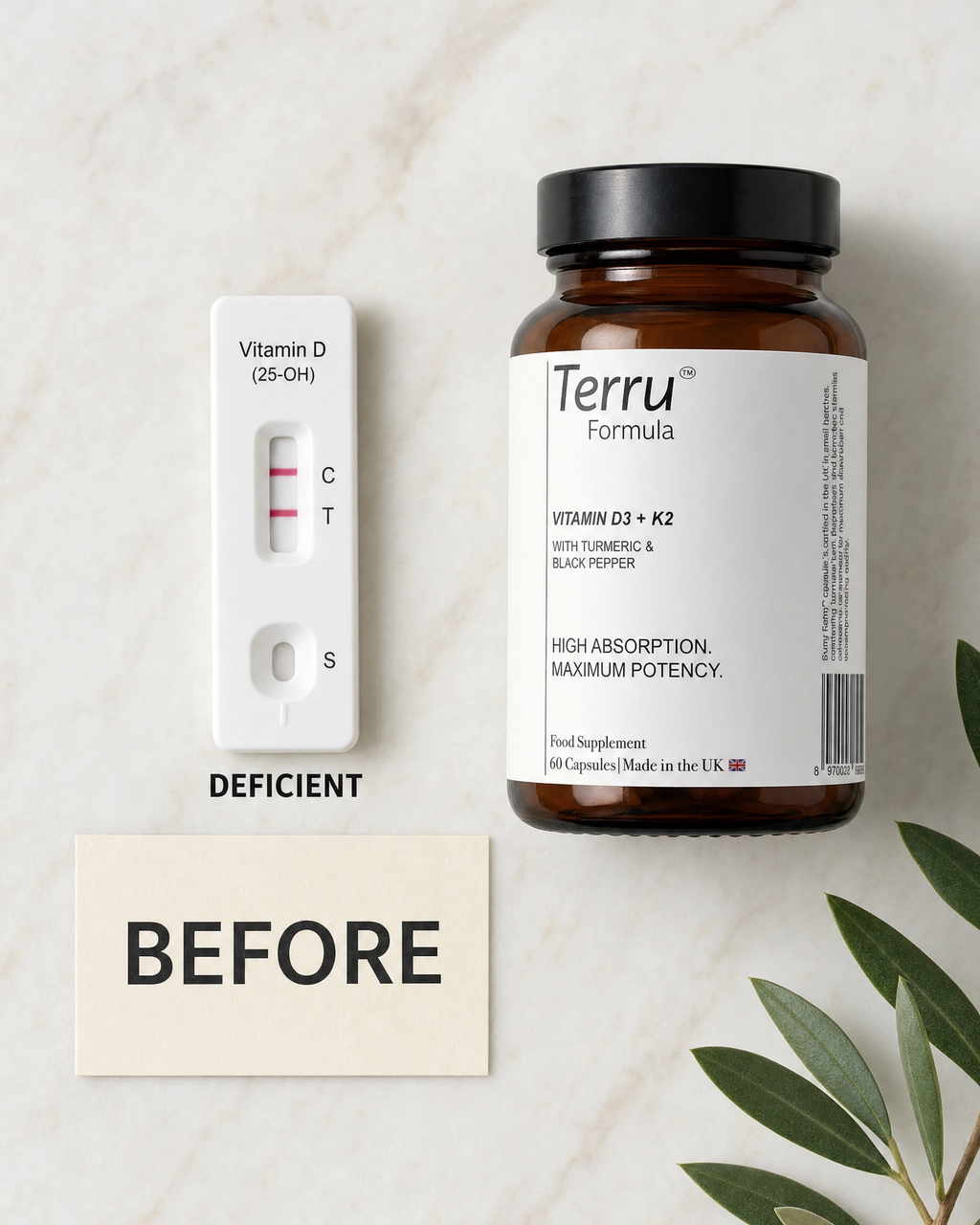 Terru Formula — High Absorption D3 + K2 + Turmeric + Piperine